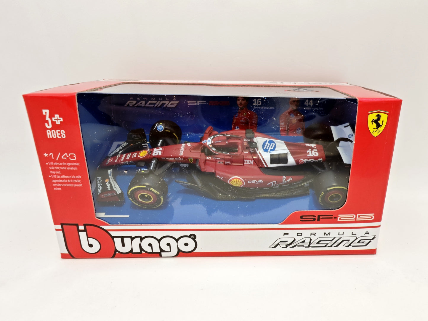 Ferrari Formula 1 SF25 #16 Charles Leclerc - 2025 - F1 Burago Escala 1/43