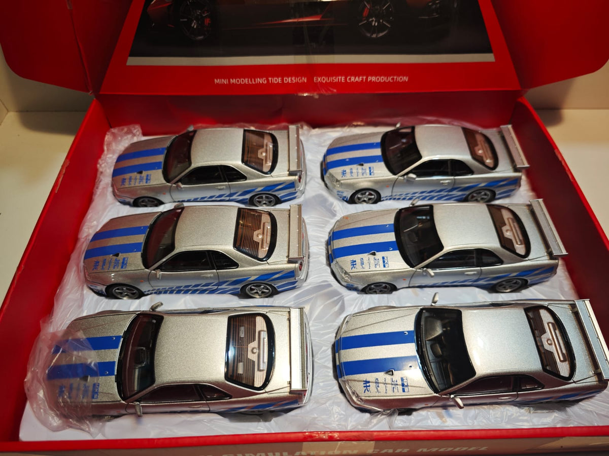 Nissan Skyline GT-R R34 2002 Brian O'Conner Rapido y Furioso - Escala 1/24 - c/Luz y Sonido - (sin caja)