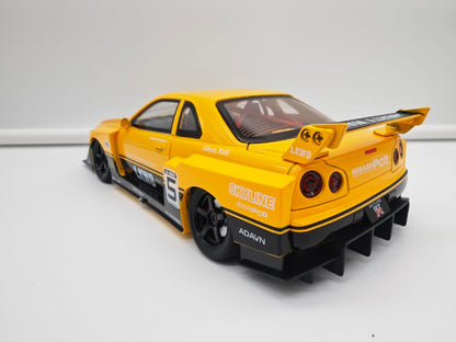 Nissan Skyline GT-R R34 Liberty Walk - Escala 1/24 - c/Luz y Sonido - (sin caja)