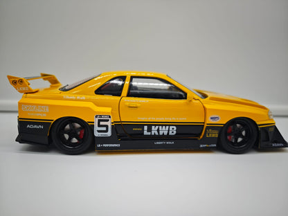 Nissan Skyline GT-R R34 Liberty Walk - Escala 1/24 - c/Luz y Sonido - (sin caja)