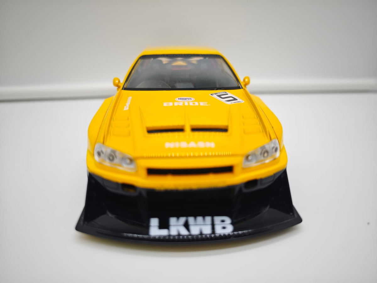 Nissan Skyline GT-R R34 Liberty Walk - Escala 1/24 - c/Luz y Sonido - (sin caja)