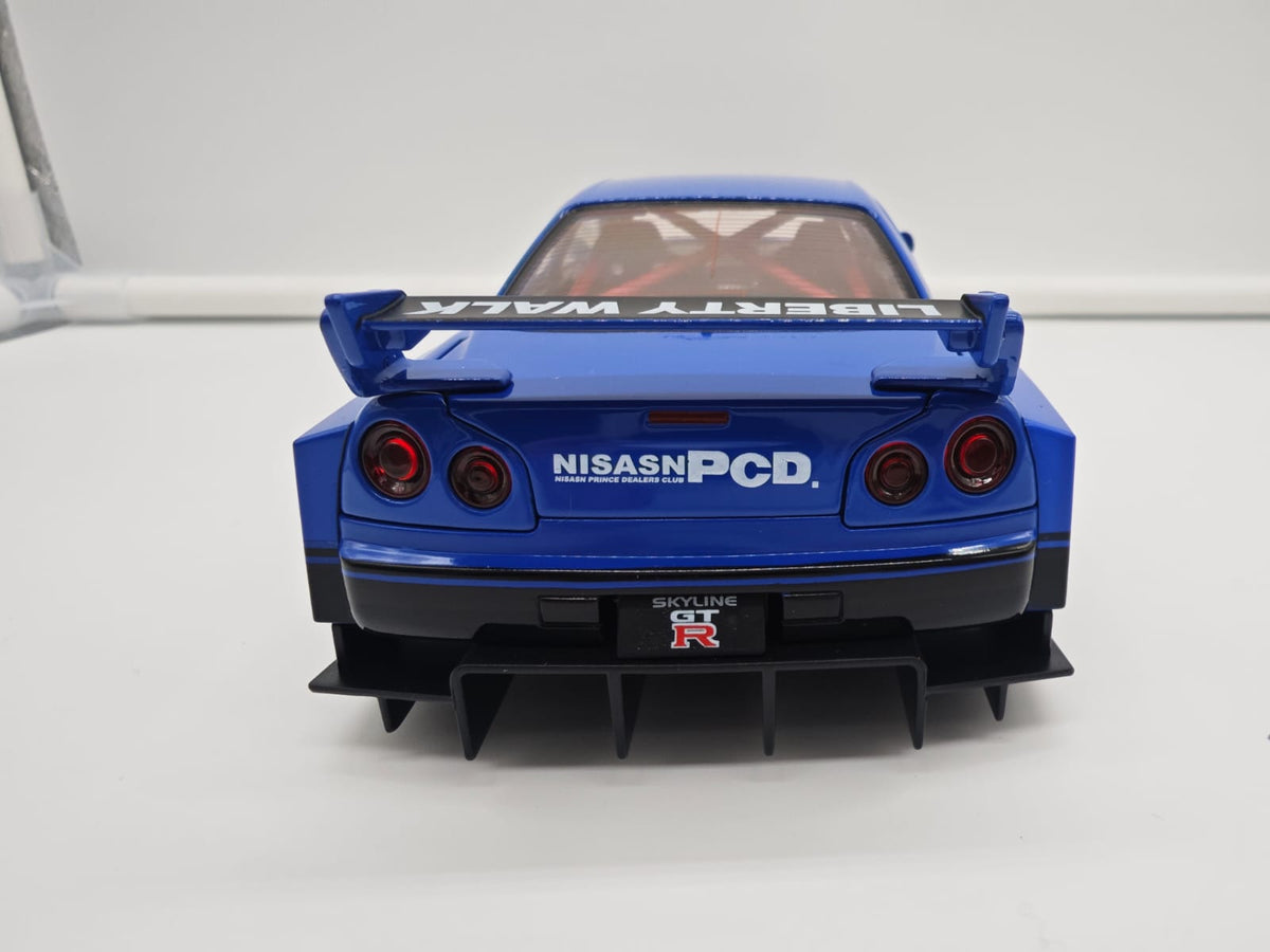Nissan Skyline GT-R R34 Liberty Walk - Escala 1/24 - c/Luz y Sonido - (sin caja)
