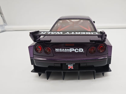 Nissan Skyline GT-R R34 Liberty Walk - Escala 1/24 - c/Luz y Sonido - (sin caja)