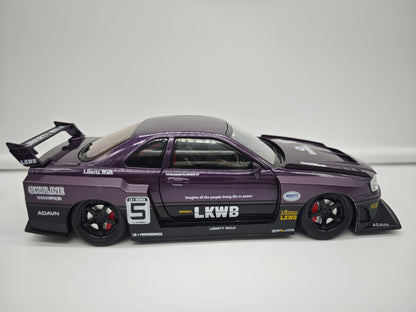 Nissan Skyline GT-R R34 Liberty Walk - Escala 1/24 - c/Luz y Sonido - (sin caja)