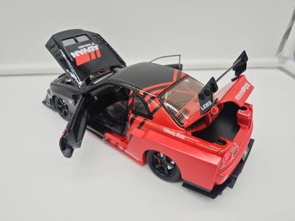Nissan Skyline GT-R R34 Liberty Walk - Escala 1/24 - c/Luz y Sonido - (sin caja)