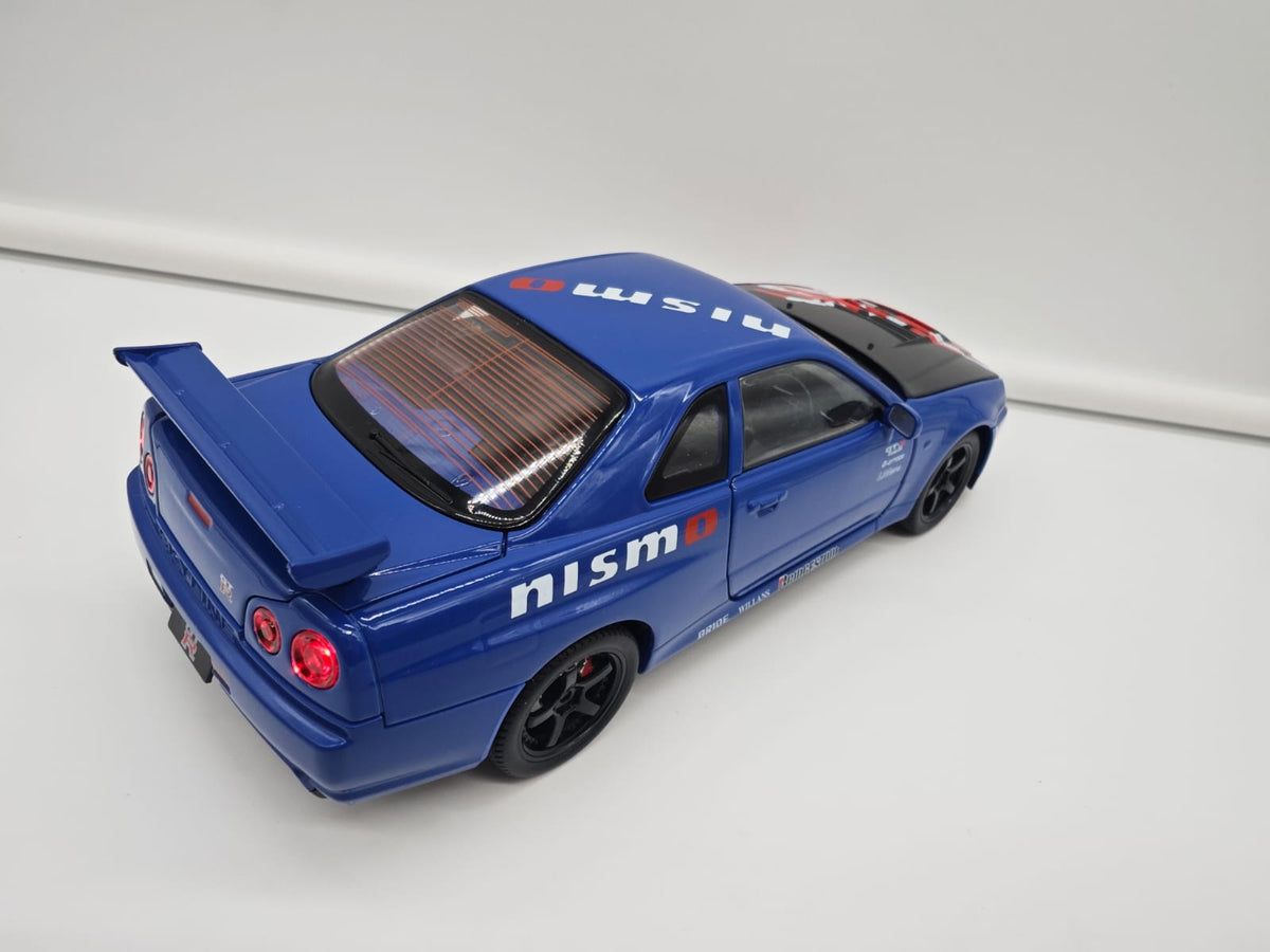 Nissan Skyline GT-R R34 Nismo - Escala 1/24 - c/Luz y Sonido - (sin caja)