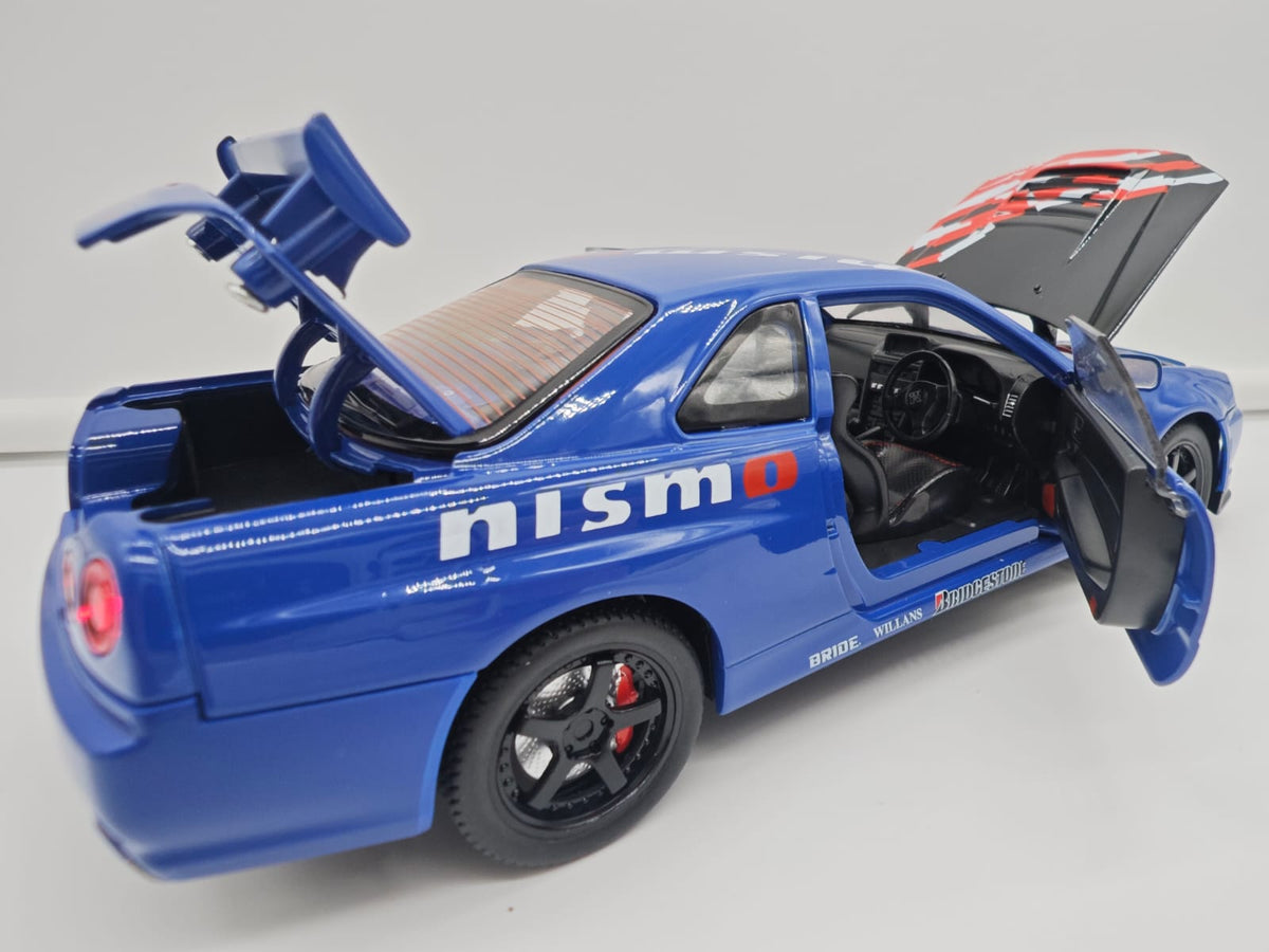 Nissan Skyline GT-R R34 Nismo - Escala 1/24 - c/Luz y Sonido - (sin caja)