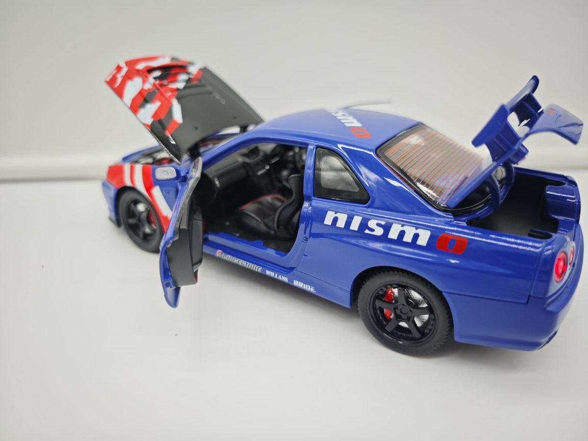 Nissan Skyline GT-R R34 Nismo - Escala 1/24 - c/Luz y Sonido - (sin caja)