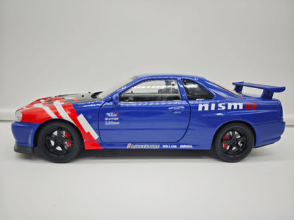 Nissan Skyline GT-R R34 Nismo - Escala 1/24 - c/Luz y Sonido - (sin caja)