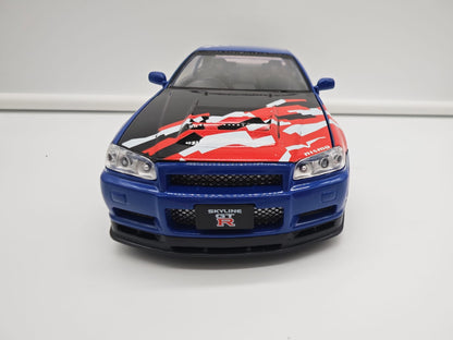 Nissan Skyline GT-R R34 Nismo - Escala 1/24 - c/Luz y Sonido - (sin caja)