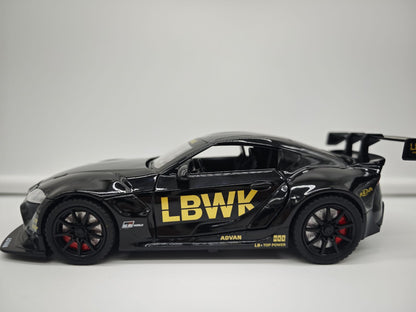 Toyota Supra GR Liberty Walk (LB-WORKS) - Escala 1/24 - c/Luz y Sonido - (sin caja)
