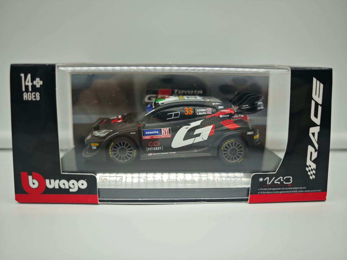 Toyota GR Yaris Rally 1 Hybrid - #33 Elfyn Evans  - Escala 1/43 - Burago