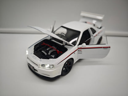 Nissan Skyline GT-R R34 Nismo - Escala 1/24 - c/Luz y Sonido - (sin caja)