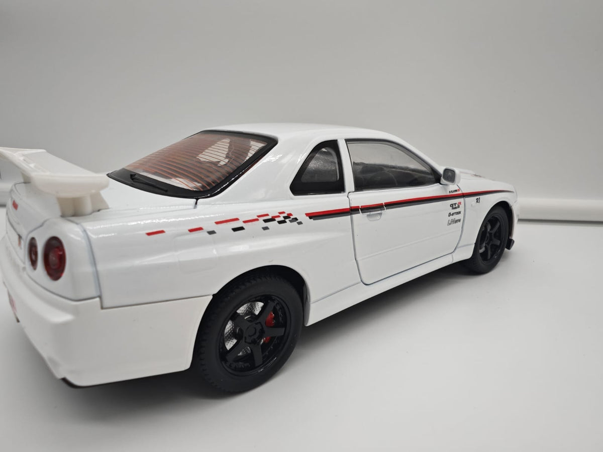 Nissan Skyline GT-R R34 Nismo - Escala 1/24 - c/Luz y Sonido - (sin caja)