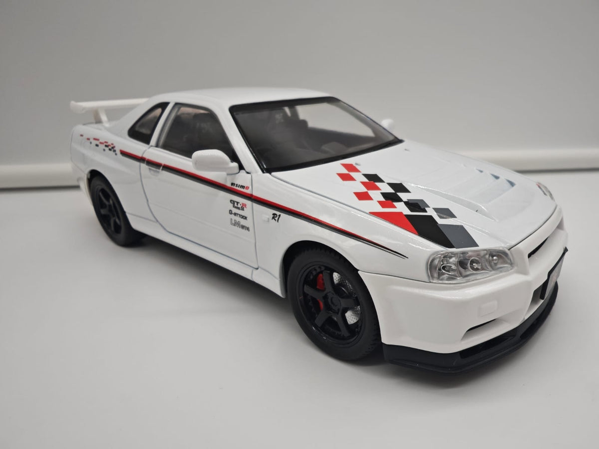 Nissan Skyline GT-R R34 Nismo - Escala 1/24 - c/Luz y Sonido - (sin caja)