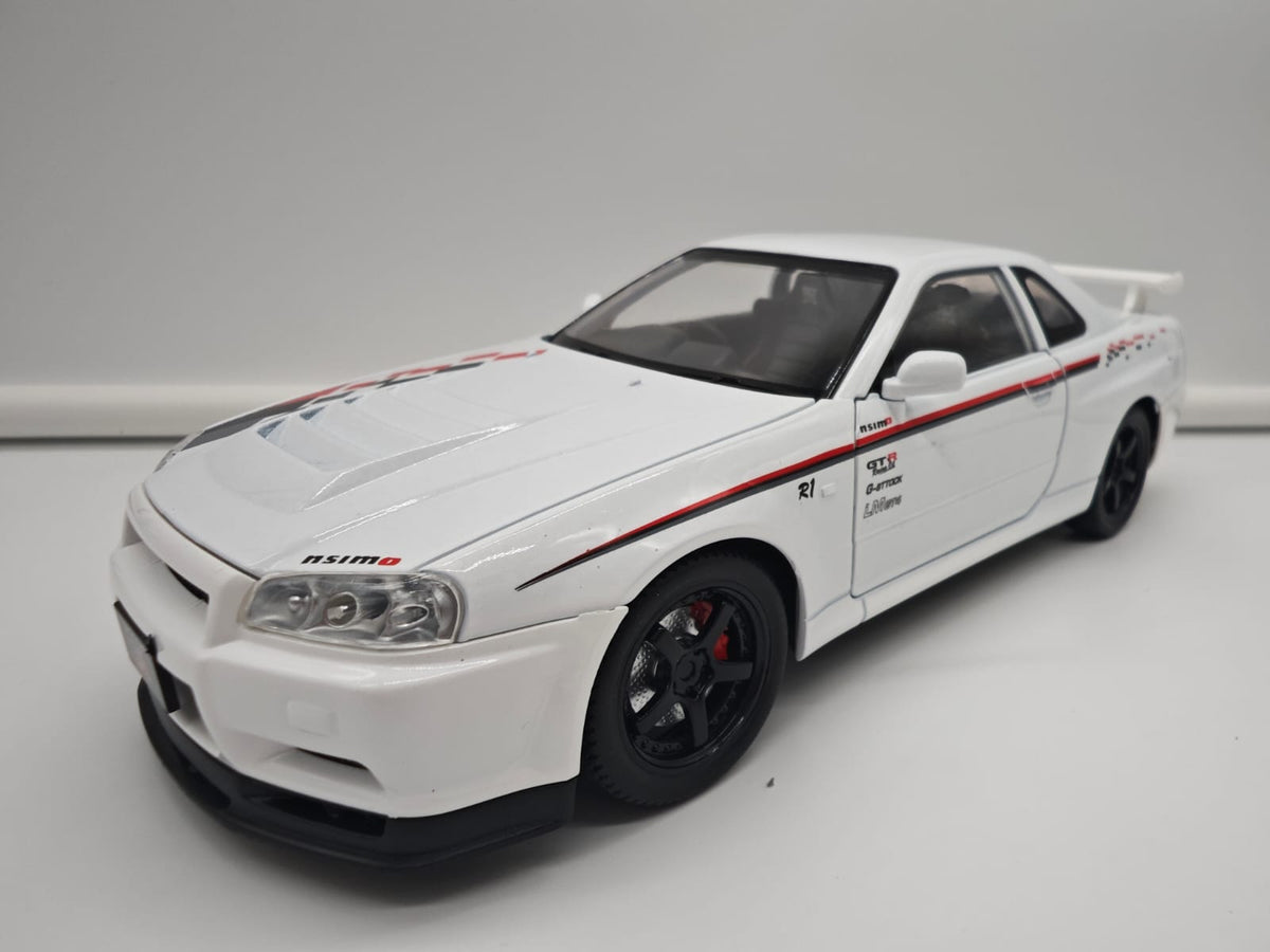 Nissan Skyline GT-R R34 Nismo - Escala 1/24 - c/Luz y Sonido - (sin caja)