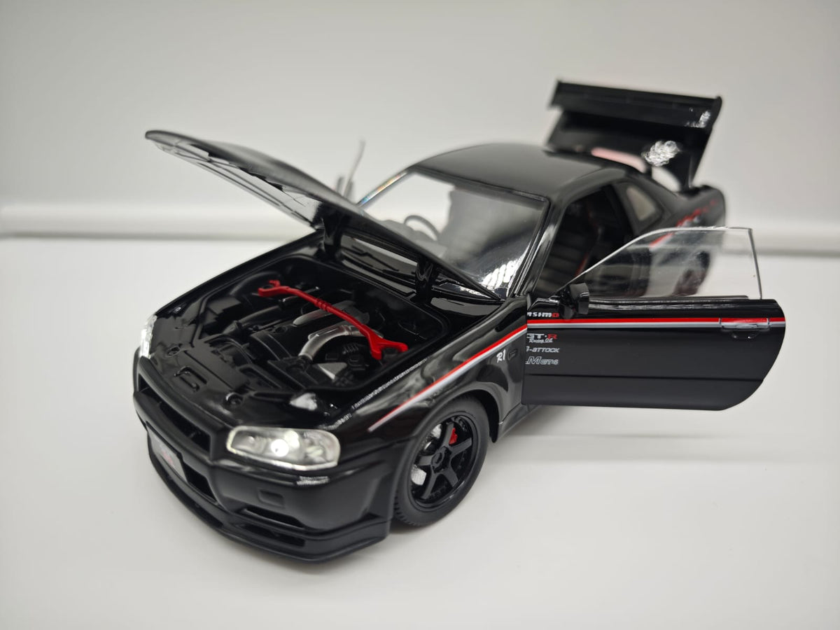 Nissan Skyline GT-R R34 Nismo - Escala 1/24 - c/Luz y Sonido - (sin caja)