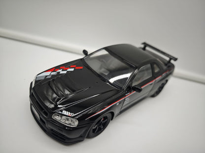 Nissan Skyline GT-R R34 Nismo - Escala 1/24 - c/Luz y Sonido - (sin caja)