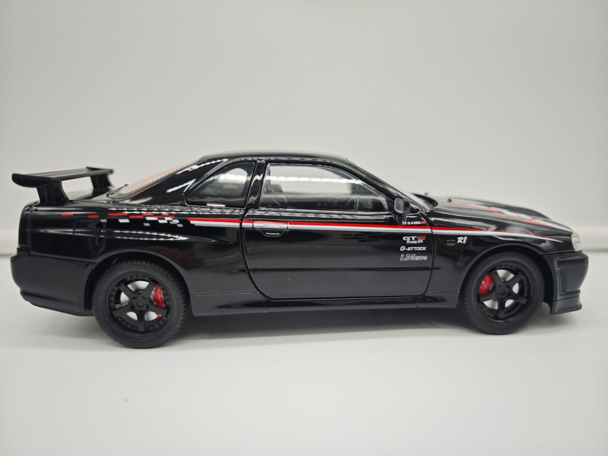 Nissan Skyline GT-R R34 Nismo - Escala 1/24 - c/Luz y Sonido - (sin caja)