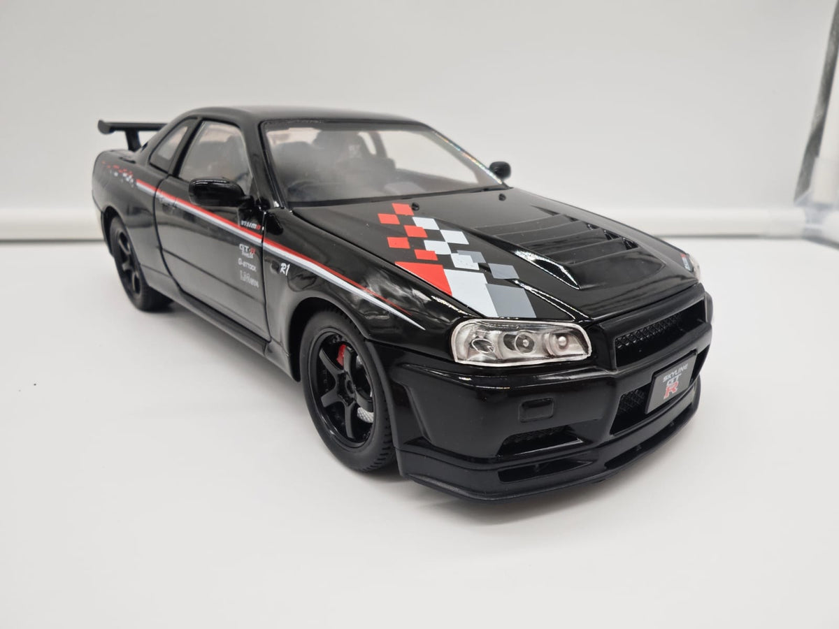 Nissan Skyline GT-R R34 Nismo - Escala 1/24 - c/Luz y Sonido - (sin caja)