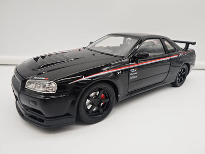 Nissan Skyline GT-R R34 Nismo - Escala 1/24 - c/Luz y Sonido - (sin caja)